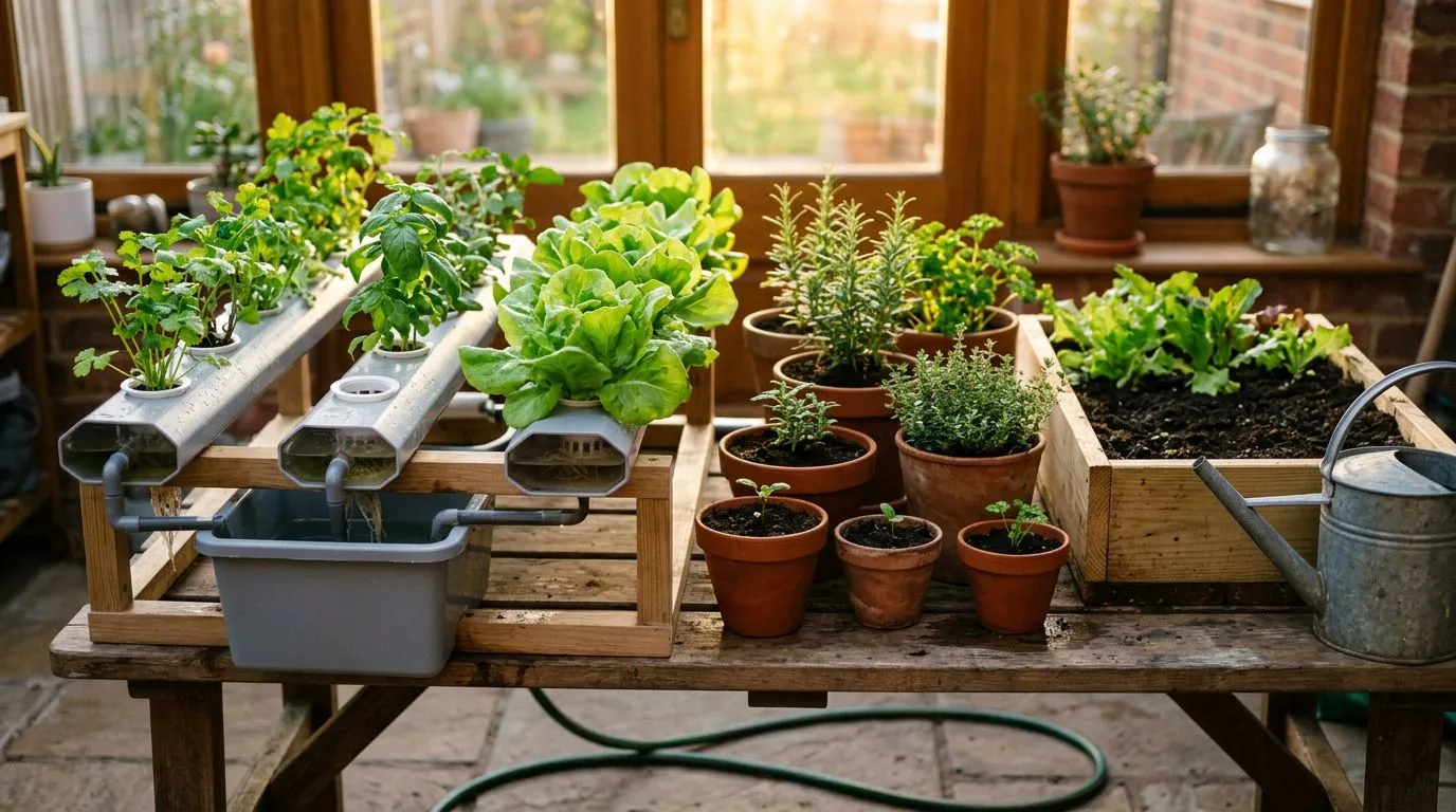 Hidroponia vs cultivo em solo: água, custo e velocidade em uma comparação prática para sua horta em casa