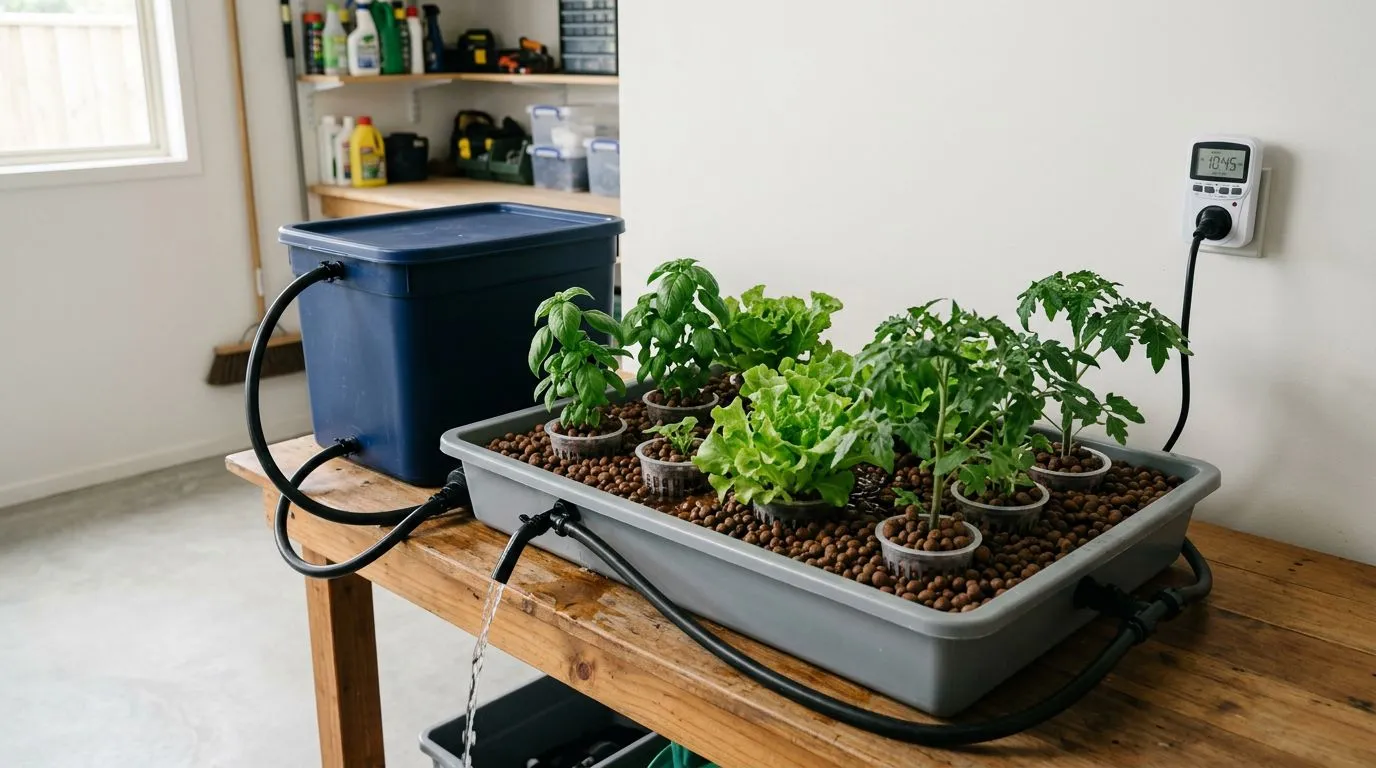 Sistema ebb and flow hidroponia em casa: como montar, programar e manter sem erros de drenagem