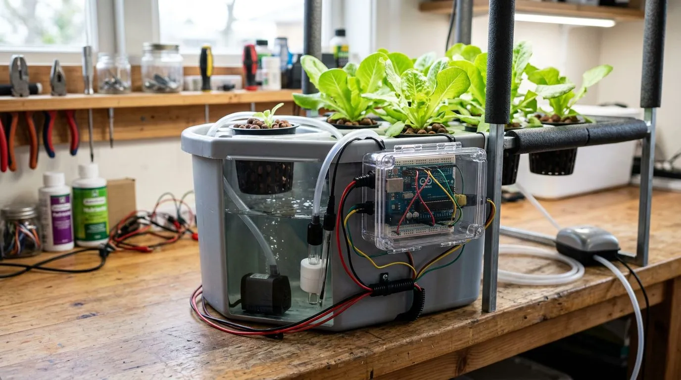 Sistema hidropônico com Arduino em casa: o que automatizar primeiro e o que deixar manual