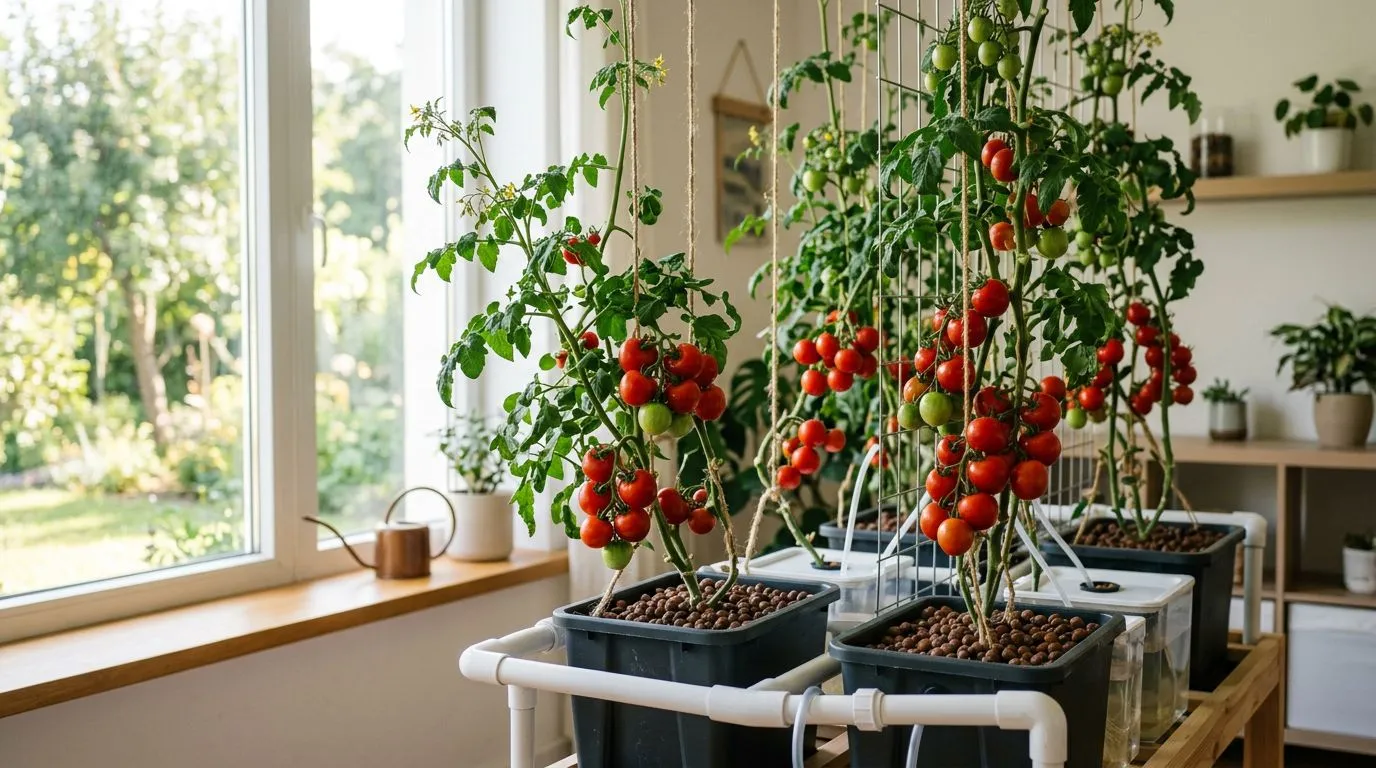 Tomate hidropônico em casa: como escolher o sistema, conduzir a planta e colher melhor