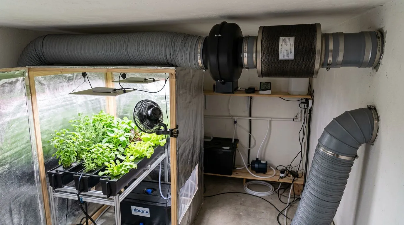 Exaustão e ventilação grow hidroponia: como dimensionar, instalar e evitar erros
