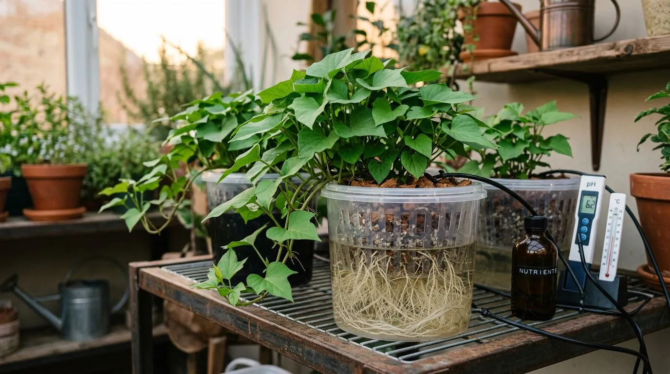 Cultivo de batata-doce hidroponia em casa: como montar um sistema que realmente funciona para raízes de verdade