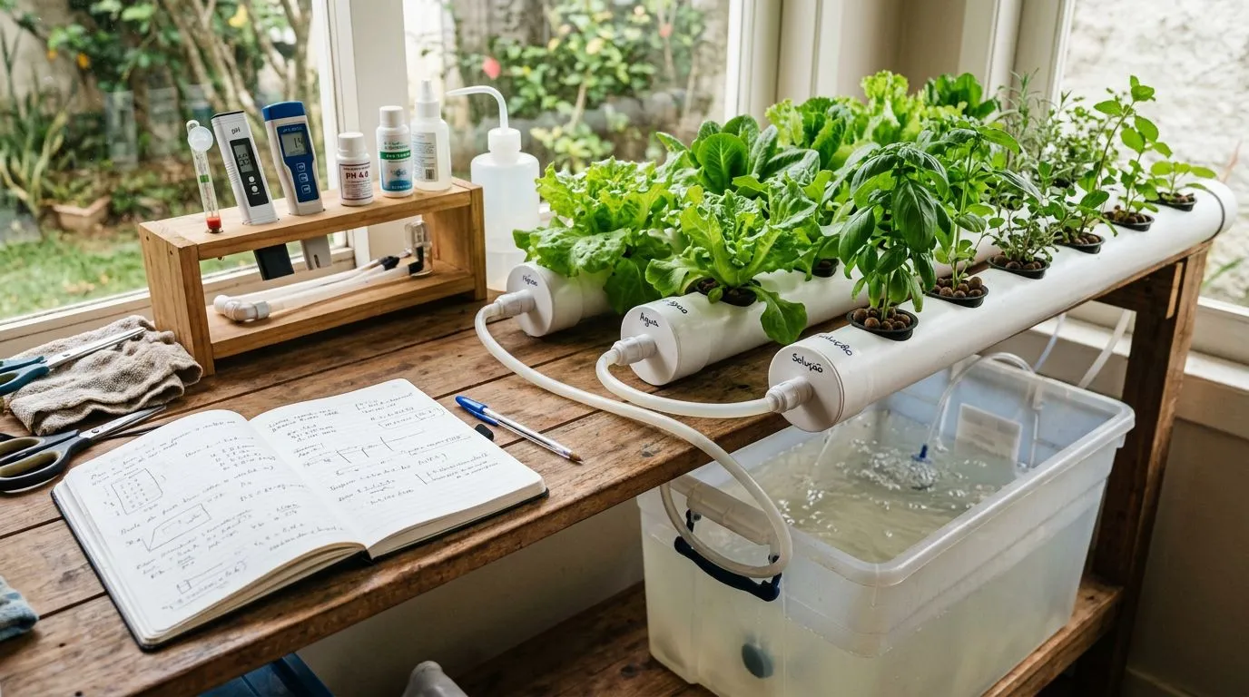 Documentação e registros no cultivo hidropônico: o que anotar, como organizar e como diagnosticar problemas