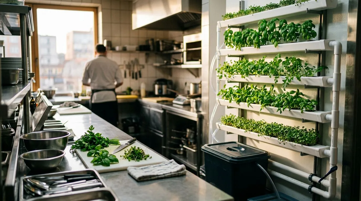 Hidroponia para restaurantes e chefs: o que plantar, que sistema escolher e como planejar a produção
