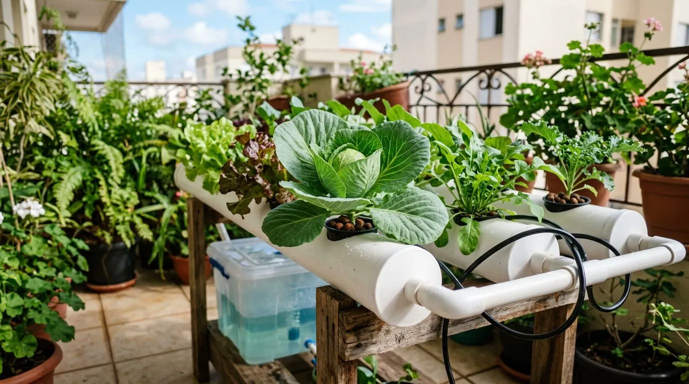 Repolho hidropônico em casa: viabilidade real, espaço, clima e escolha do sistema