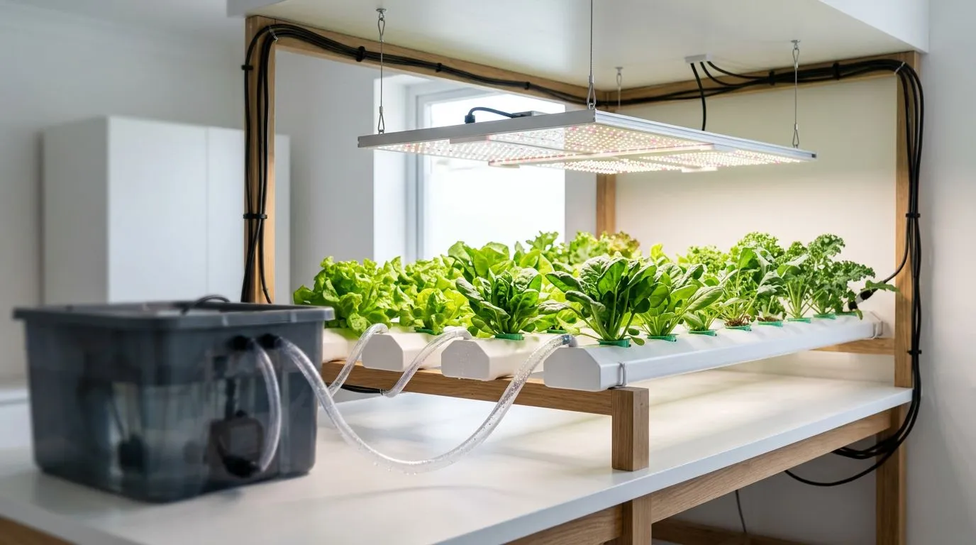 Quantum Board para hidroponia em casa: como escolher com critério, comparar com barras LED e acertar a potência por área
