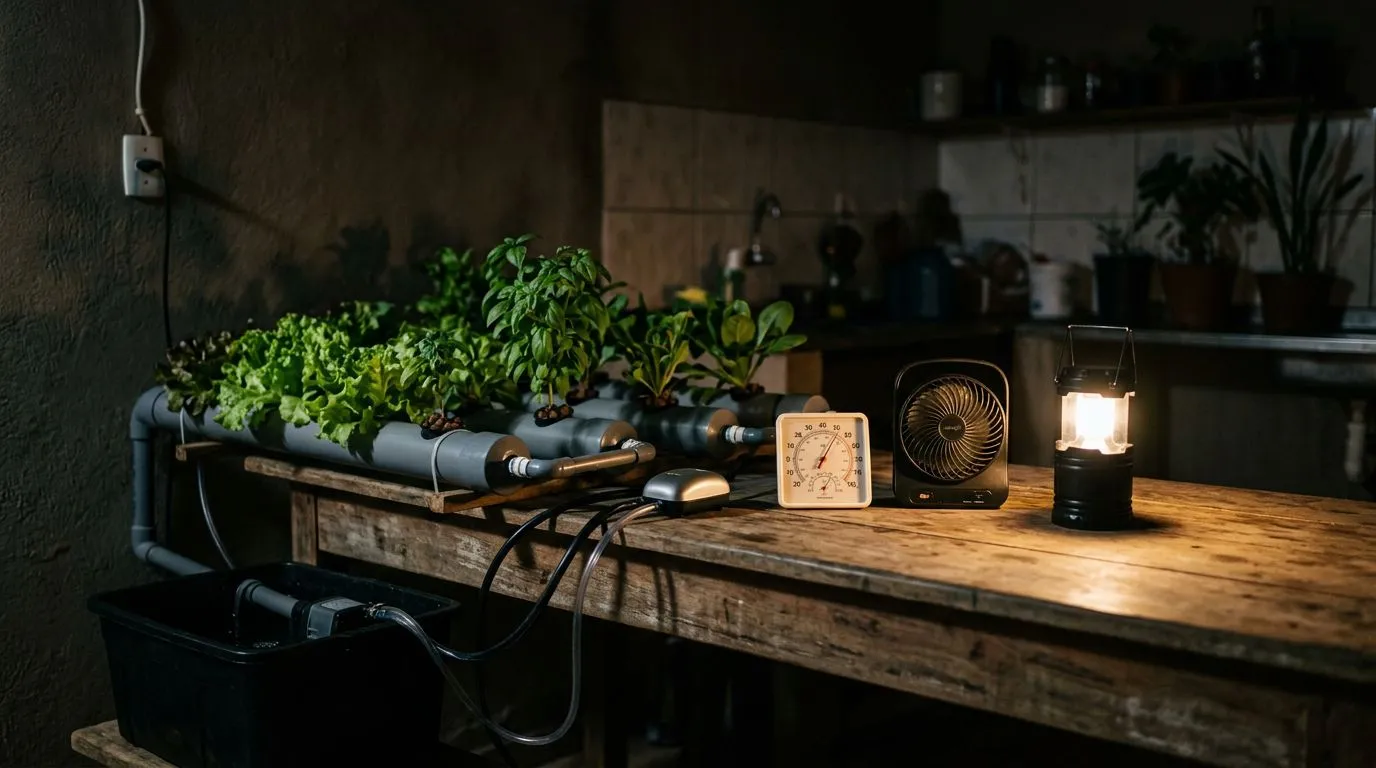 Hidroponia e falta de energia elétrica: quanto tempo o sistema aguenta e como evitar perdas